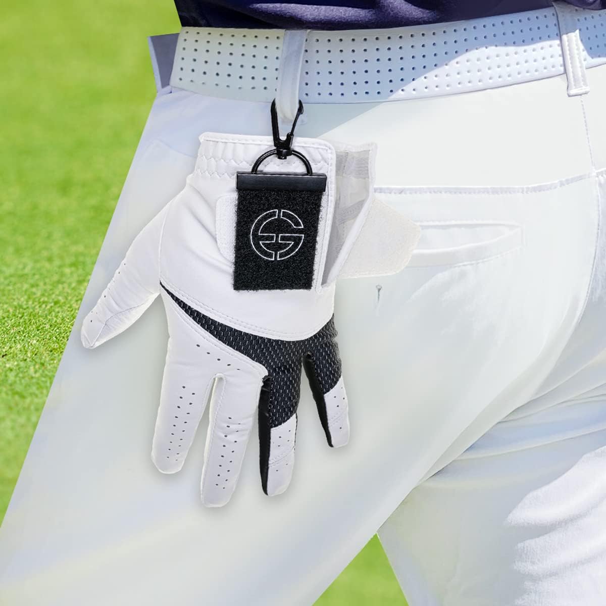 Golf Glove Holder 2Pc- Both Sides Loop Grabber Keeper- Golf Gifts-Easy to Carry Gloves