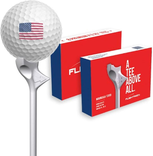 Flightpath Diamond Golf Tees – Patented Design to Reduce Spin for Long, Straight Drives – Low-Friction Long Tees, Robotically Tested for Ball Spin – USGA Approved Performance