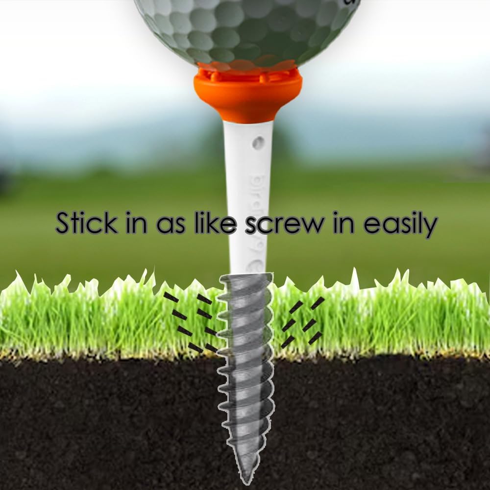 Big Easy Golf Tee Set – Magnetic Tee Keeper, 3.25" Tees with Height Adjust, Direction Guide, 6-Prong Low-Friction Head, Silicone Stopper – (15 pcs/1pack or 30pcs/1Pack), 3-Bright Colors