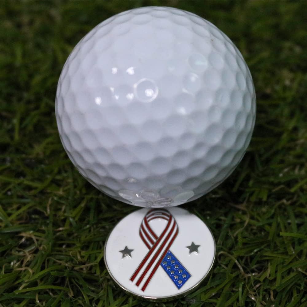 Myartte Golf Ball Marker 24.4 mm Assorted Patterns - Soft Enamel Technique 6 Pcs a Pack Gift for Man Woman Golfer