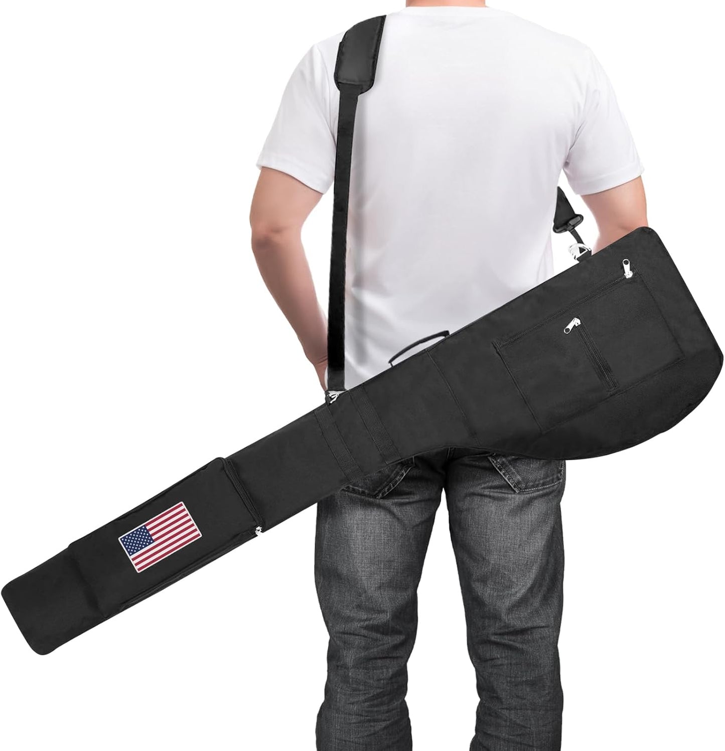 Golf Club Bag, Portable Foldable Mini Golf Carry Bag Lightweight Golf Sunday Bag for 8-10 Golf Clubs, Waterproof Golf Club Travel Bag for Women, Men