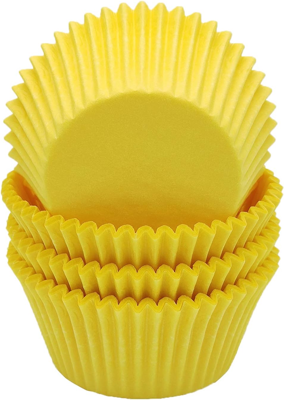 Premium Yellow Greaseproof Cupcake Liners Muffin Paper Baking Cups Standard Size, 100-Count