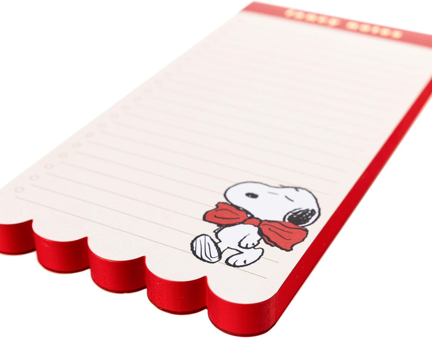 Graphique Peanuts List Pad Luxe Collection, Perforated Sheets To-Do Notepad, Gold Foil Embossing, 80 Pages, 4” x 9.75”