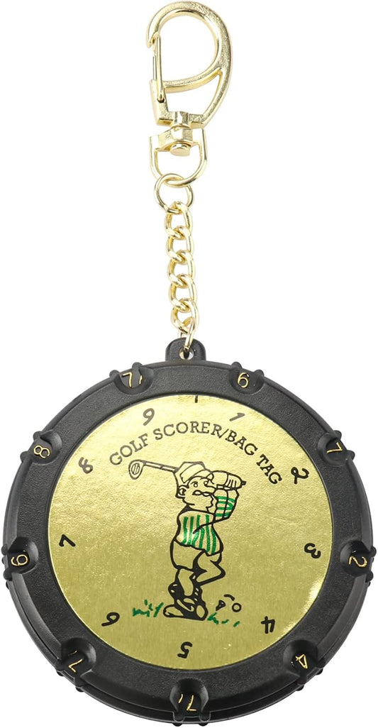 Golf Score Counter 18 Holes Golf Score Stroke Shot Counter Keeper Round Scoring Tag with Clip Keychain