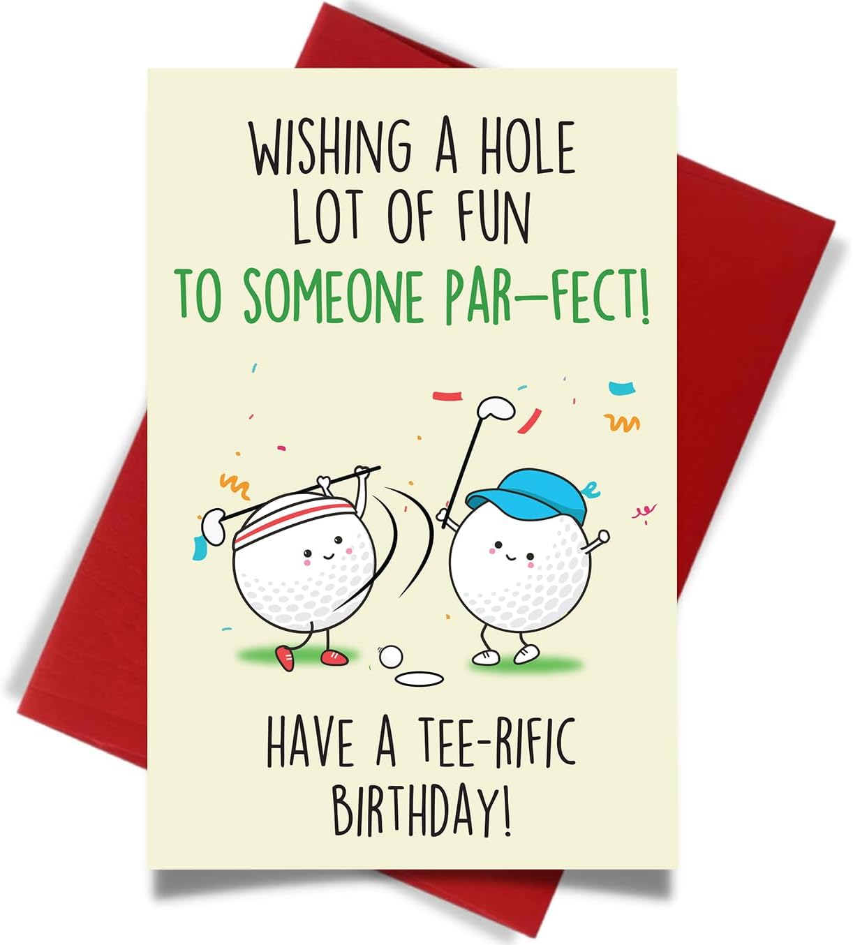 Cheerin Funny Golf Birthday Card - Hilarious Birthday Card for Golf Lovers - Humorous Gift Cards for Him and Her - Funny Birthday Card Wishes for Friends