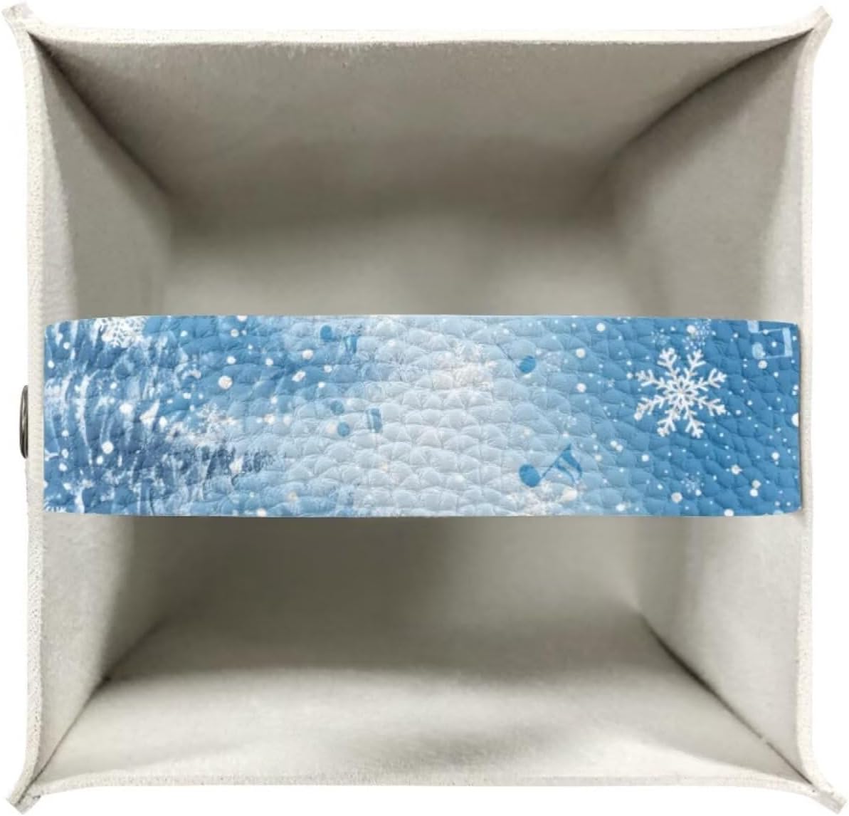 Cute Snowman Tissue Box Cover Christmas Tissue Cover Square Leather Facial Paper Box Holder for Desk Bathroom Vanity Countertop 5x5x5 inch Holiday Home Decor