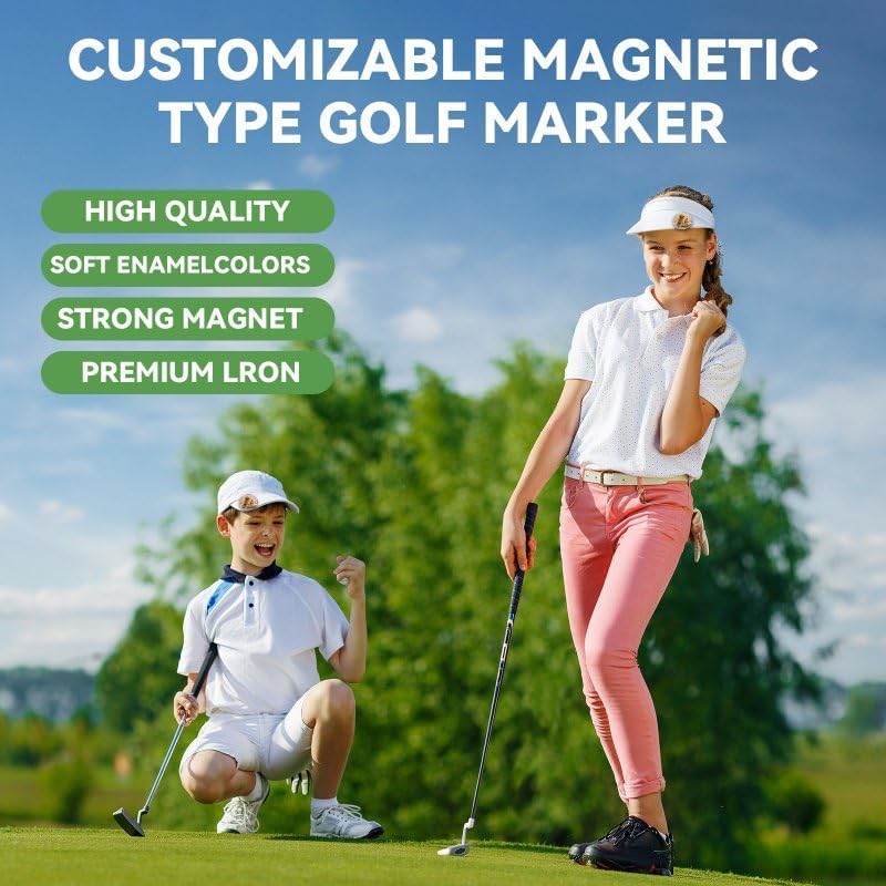 Custom Golf Ball Markers Hat Clip, Personalized Magnetic Hat Clip with Photo, Customized Ball Marker with Photo or Logo or Text for Golf Lovers, Retirement Beginners Gift