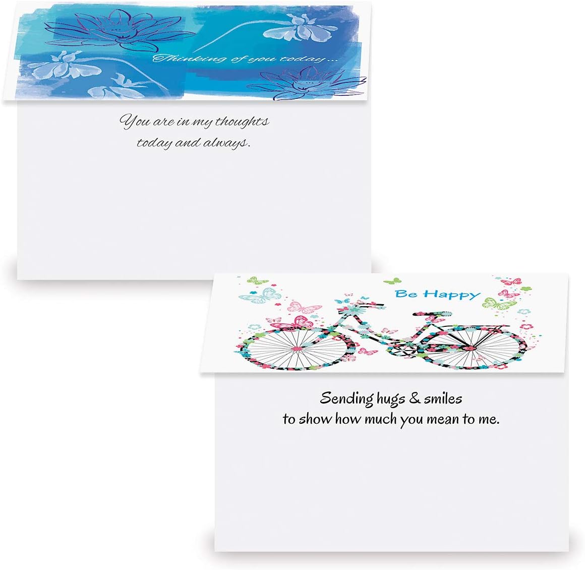 Current Friendship II Thinking of You Friendship Greeting Card Set - Value Pack of 20 Cards With White Envelopes for Friends & Family, 10 Designs, Large 5" x 7" Assortment