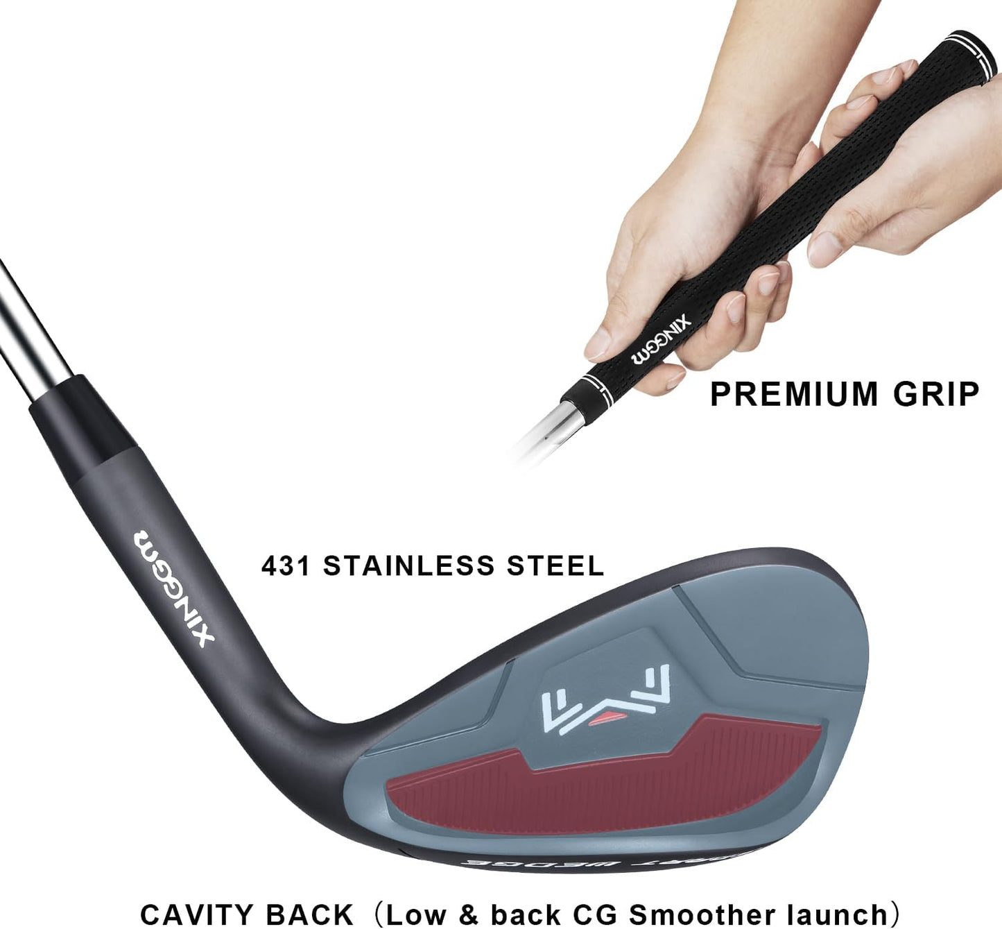 Smart Wedge – Full Face CNC Groove 52/56/60 Degree Golf Wedges for Men,Solid Shots, No Chunking for All Lies,Low CG Design for Bunker Shots