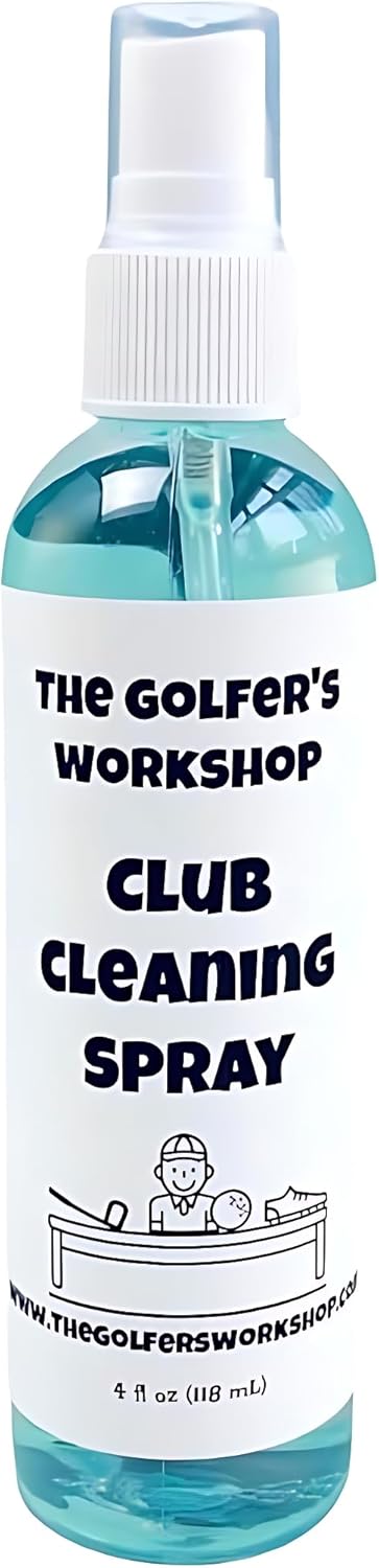 The Golfer's Workshop Golf Club Cleaner – 4oz Portable Spray Bottle | Deep Clean for Clubs, Balls & Grips | Golf Accessory