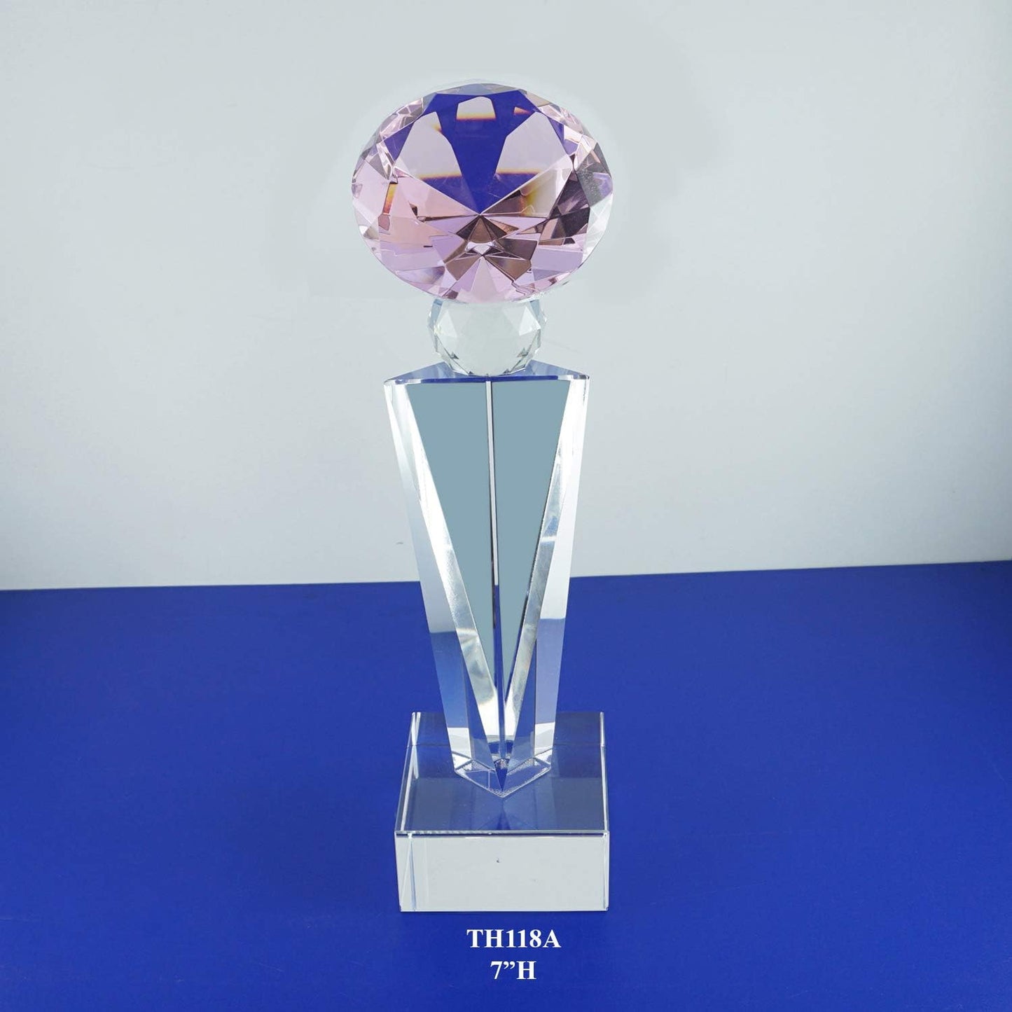 Optical Crystal Glass Diamond Trophy Awards Recognition Achievement Reality Personalized Custom Laser Etched Engraving Trophy