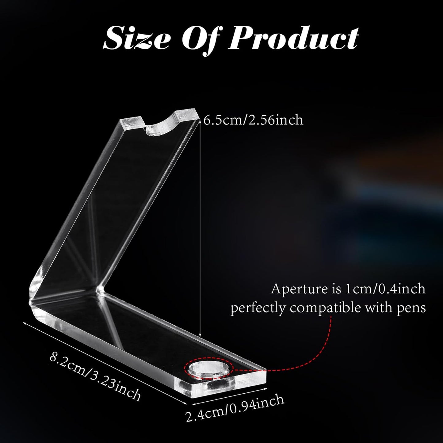 4 Pieces Acrylic Pen Holder Display Stand Transparent Makeup Brush Rack Organizer Clear Pen Stand Paintbrush Drying Rack for Home School Office or Store Use