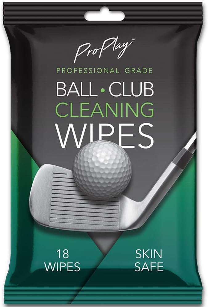 ProPlay Ball & Club Cleaning Wipes | Powerful Cleaner Removes Dirt, Grass, and Sand | Convenient, Resealable Pack - Unscented 1 Pack