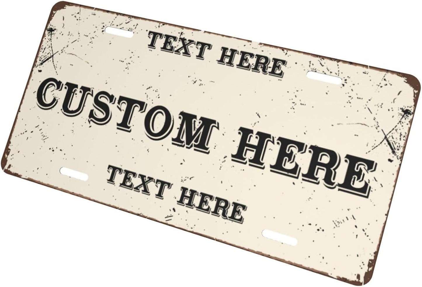Custom Personalized Text Image Photo Design Customized Tag Aluminum License Plates for Front of Car 6x12 Inch-24