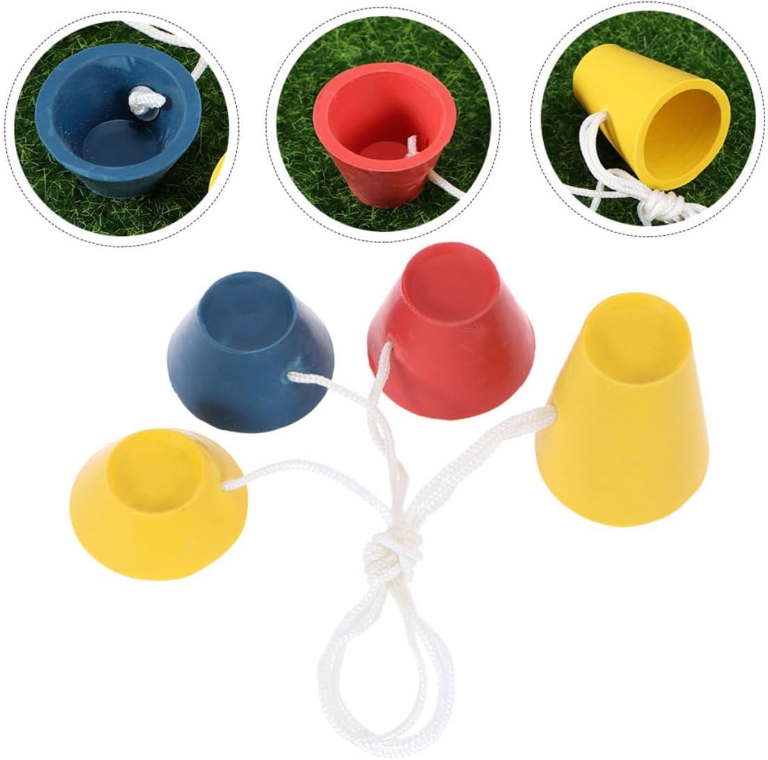 16Pcs Rubber Golf Tees with Bases Outdoor and Indoor Golf Ball Holders for Driving Range Practice and Turf Mats