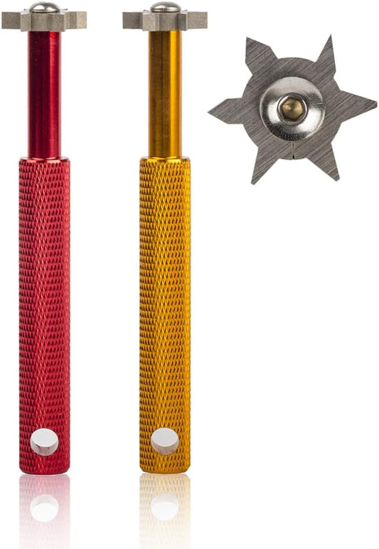 HIFROM Groove Sharpener with 6 Heads - Golf Club Groove Sharpener Re-Grooving Tool and Cleaner for All Irons Pitching Sand Lob Gap and Approach Wedges and Utility Clubs ¡­