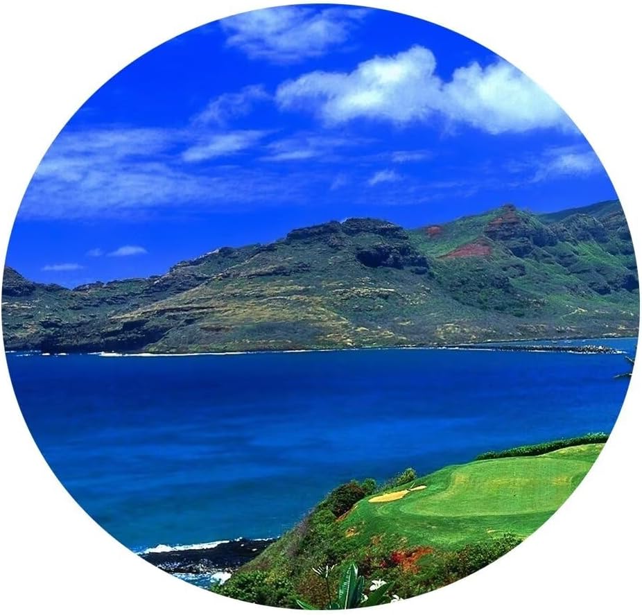 chenchenArt Lagoons Golf Course Wall Art for Living Room Bedroom Home Decorations Golf Course Pictures Posters Canvas Prints Modern Artwork Framed Ready to Hang(20''W x 40''H x3)