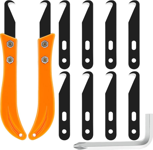 Mudder 13 Pieces Golf Hook Blade Hook DIY Knife Golf Club Blade Tool Grip Remover with Installation Tool