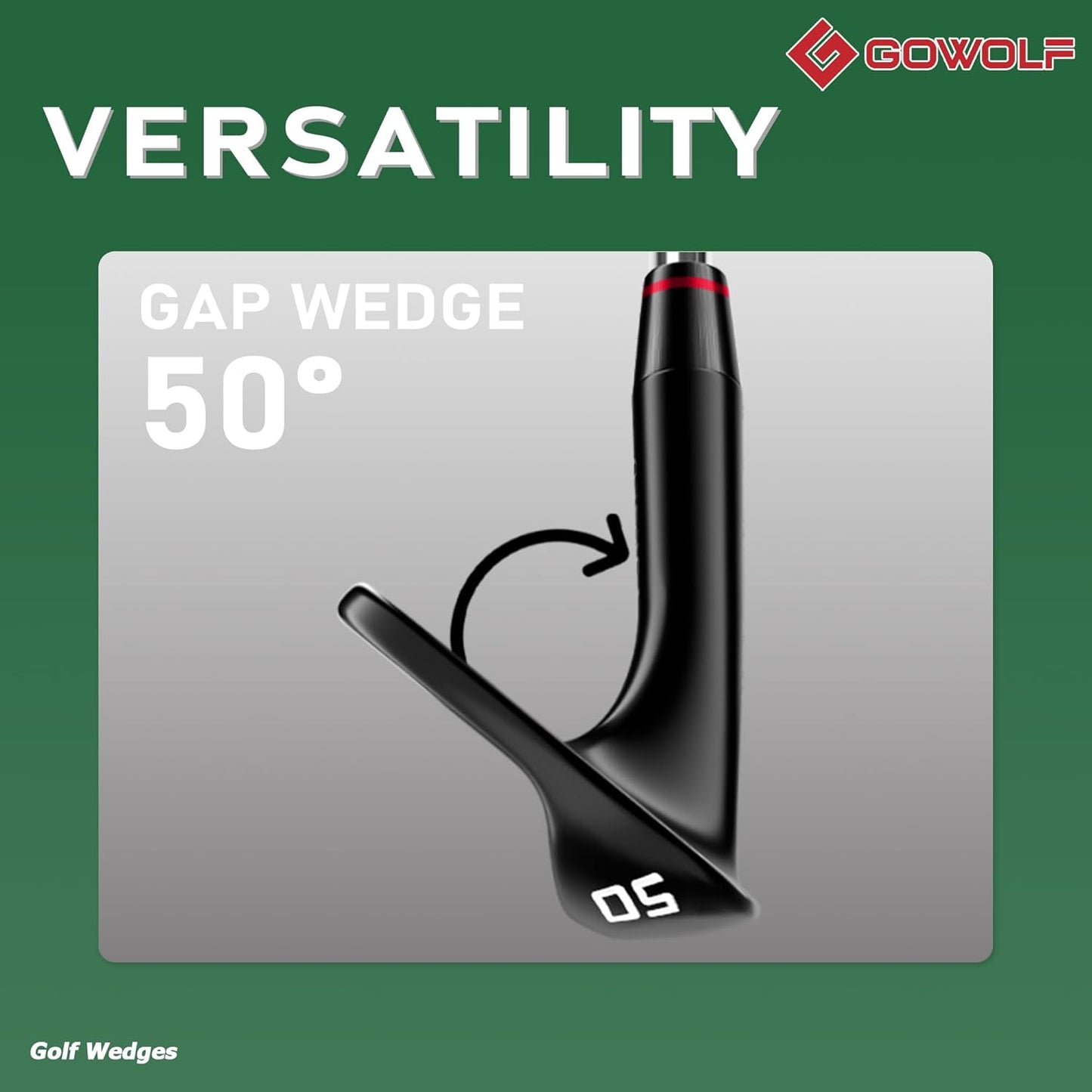 Gowolf Premium Forged Full Face Golf Wedges 50/52/54/56/58/60/69 Degree Individual or Set for Men, Right Hand Gap Wedge Sand Wedge Lob Wedge, Golf Clubs CNC Milled Face for More Spin - Great Golf Gift