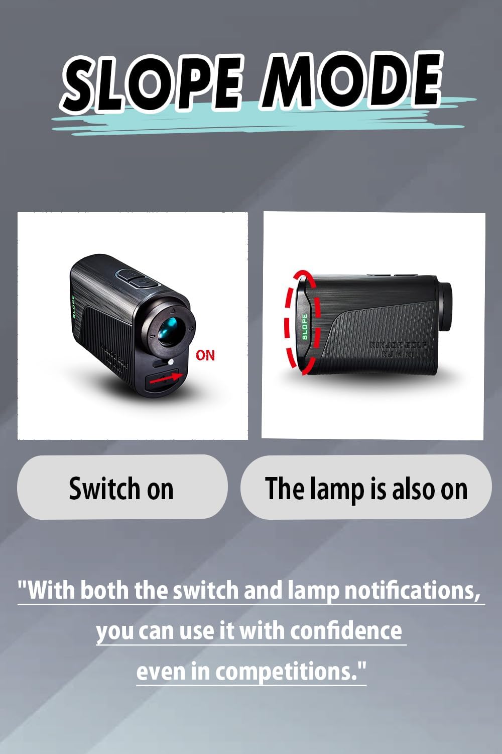 NINJOR GOLF(Ninja Golf) NJ Mini Series Golf Range Finder with Slope Switch and Pin Lock Laser RangeFinder Max1000YD