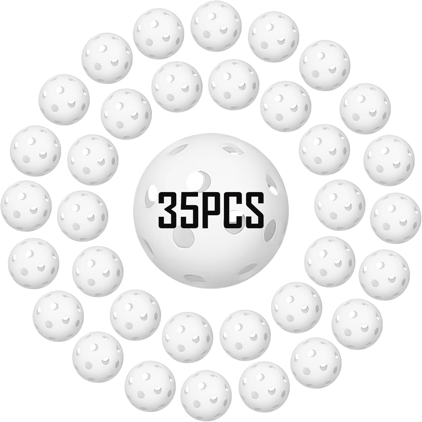35 Pack Practice Golf Balls Limited Flight Plastic Golf Balls 42mm Practice Golf Balls for Backyard Golf Training Balls for Swing Practice, Airflow Hollow (Multiple Colors)