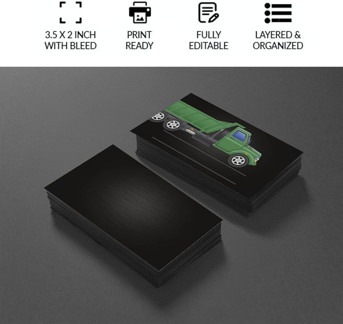 Custom Business Cards 100PCS Double-sided Printing Business Cards Customize with Your Logo Personalized 3.5"x 2" Cards for Business - Transportation