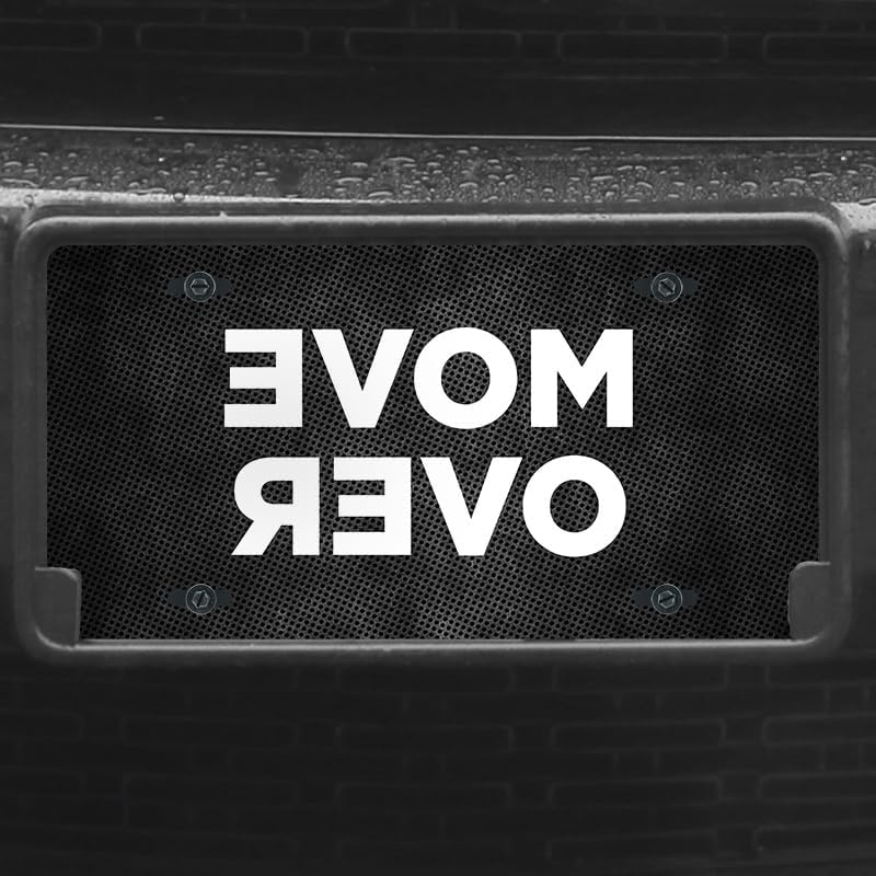 Unique Vanity License Plates | 16 Individual Designs | 3 Sizes (Automobile, Golf Cart, Motorcycle/Bike) | Made in U.S.A. | Custom Car Tags (Move Over, Motorcycle/Bike (6" x 3"))