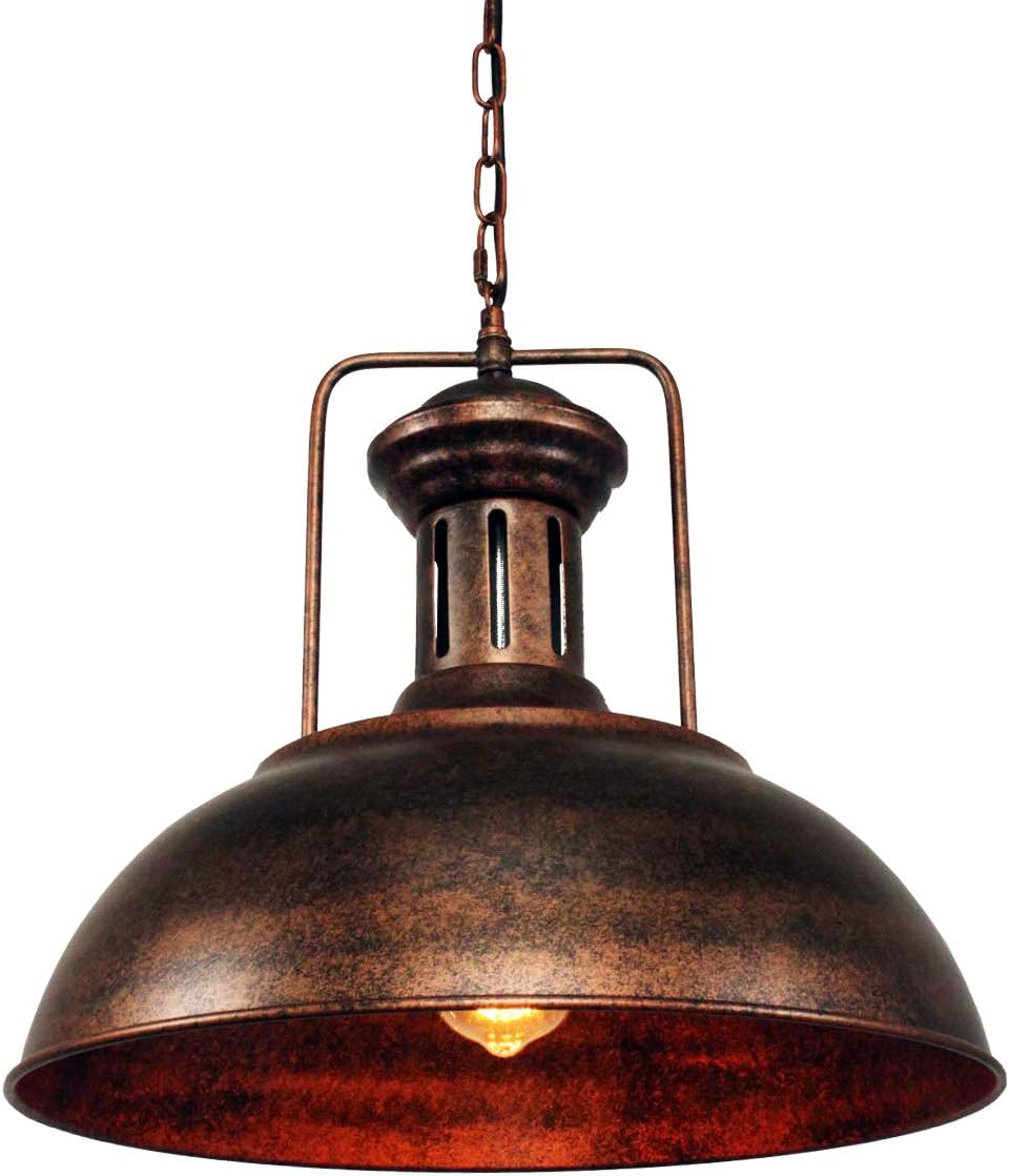 Industrial Nautical Barn Pendant Light Single with Rustic Dome Bowl Shape Mounted Fixture Ceiling Lamp Chandelier