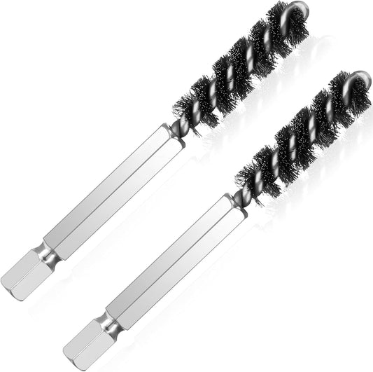Hotop Golf Clubs Head Hosel Brush Golf Shaft Ferrules Brush Wire Brush Cleaning Tool Electric Drill Wire Brush for Iron and Wood (2 Pieces)