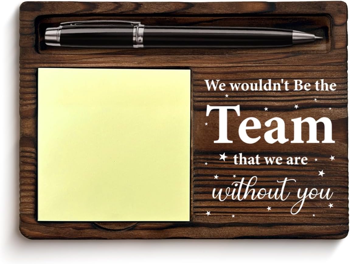 Boss Gifts for Women Men, Team Gifts for Boss Leader Manager Coworkers, We Wouldn't Be The Team That We are Without You Sticky Note Holder Office Cubicle Decor