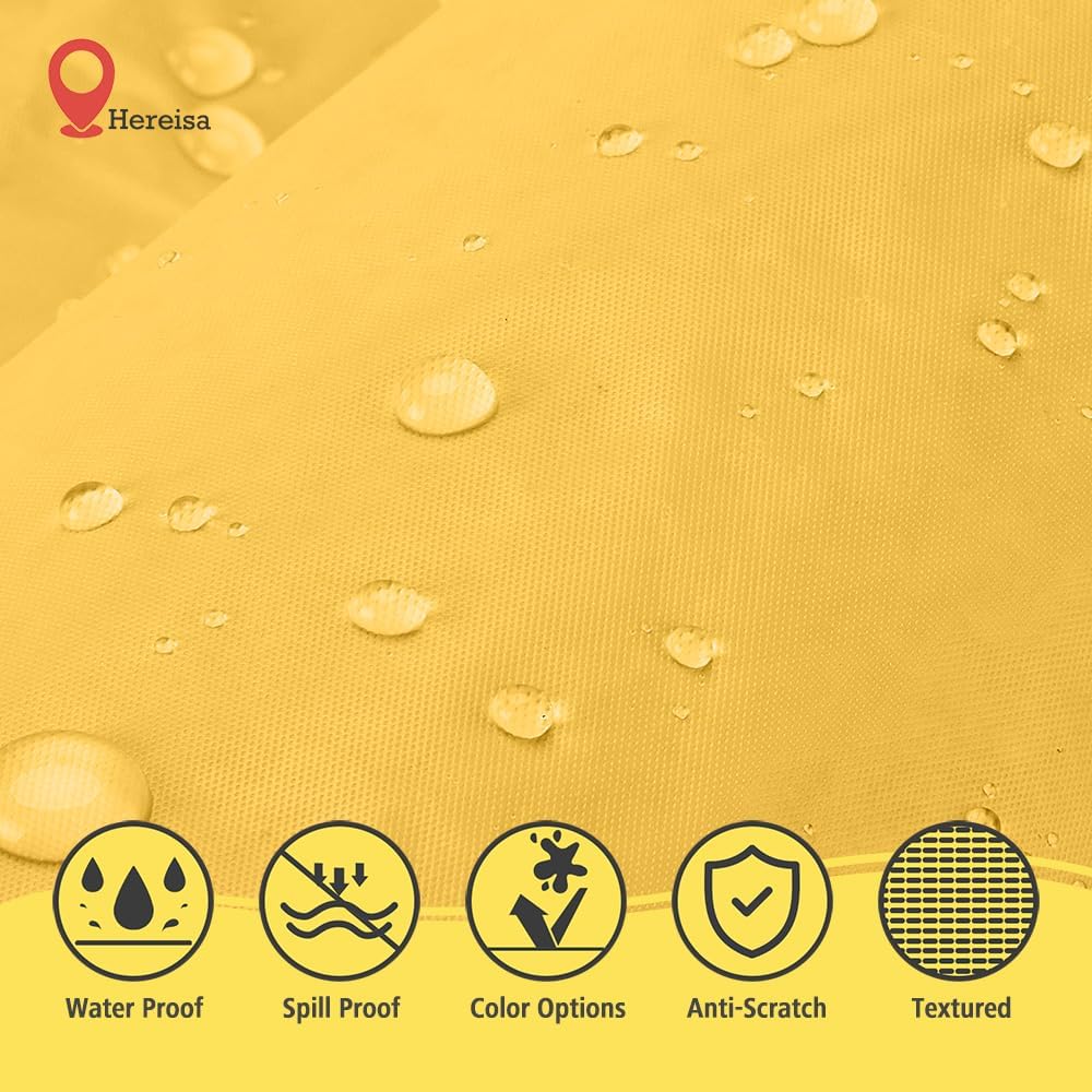 Brand Round Yellow Plastic 84" Disposable Tablecloth (3 Pack), Party & Event Decorative Cover