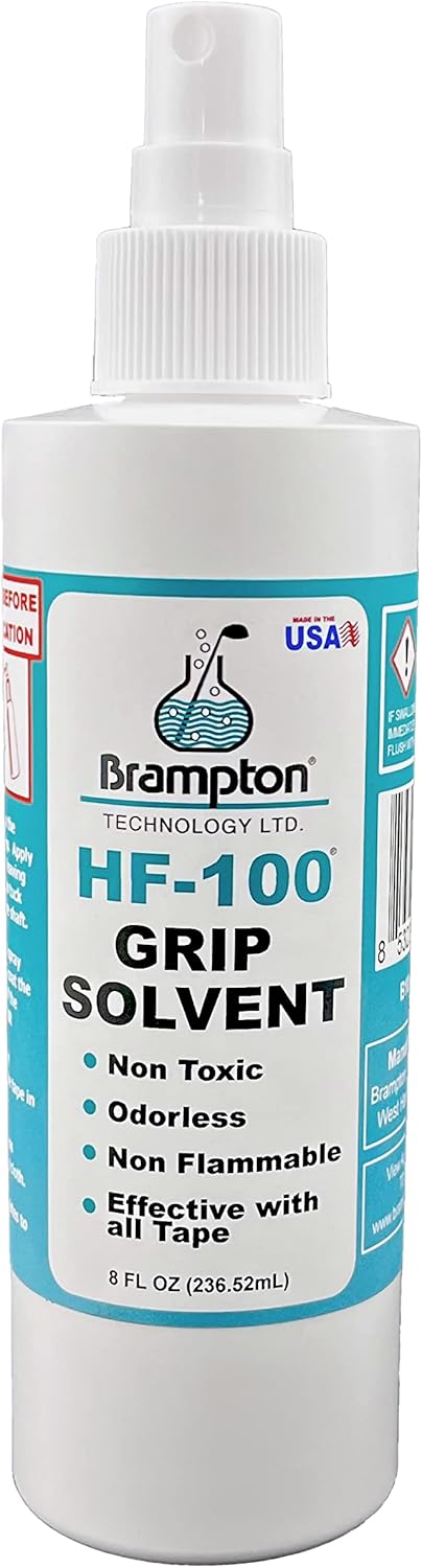 Brampton HF-100 Premium Golf Grip Solvent for Regripping Golf Clubs and Golf Grip Repair - Shake and Spray Golf Grip Solution - Non-Toxic, Non-Flammable, and Odorless Golf Grip Solvent