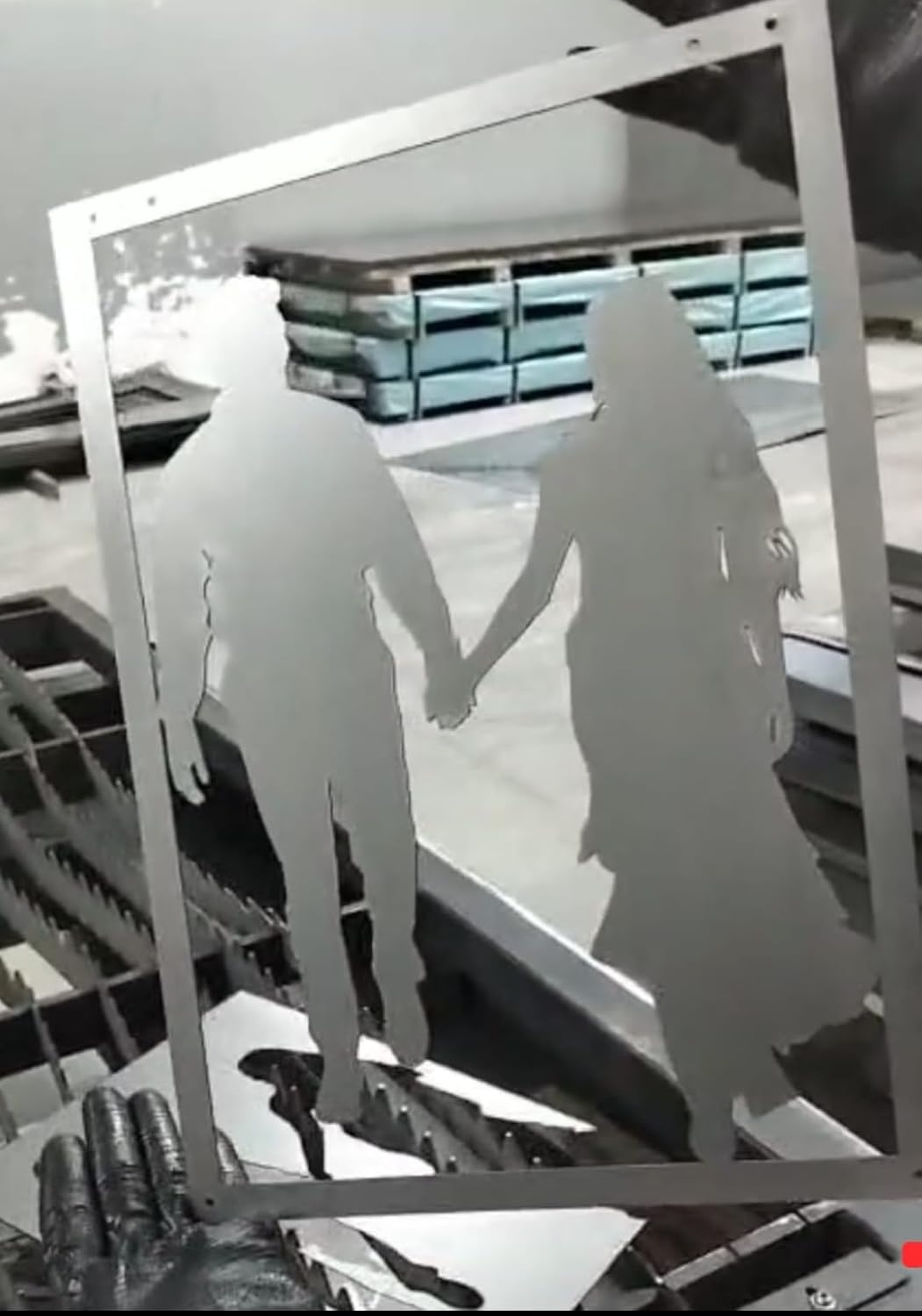 Metal Silhouette Portrait from Photo – Custom Wall Art for Couples, Anniversary or Wedding Gift, Made to Order – While stock is shown for listing purposes, each piece is custom-made based on your photo and personalization details.