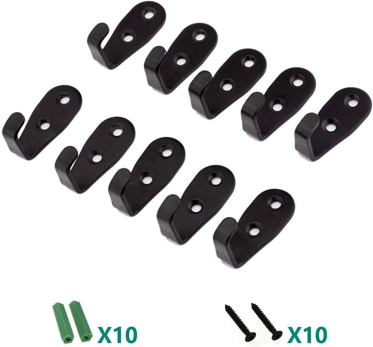 Heavy Duty Wall Hooks,Stainless Steel Screw On Hooks for Hanging Coats Plants Towels Keys Hats,Waterproof Single Shower Hanger Hooks for Garage Kitchen Bathroom 10 PCS (L Shape Small)