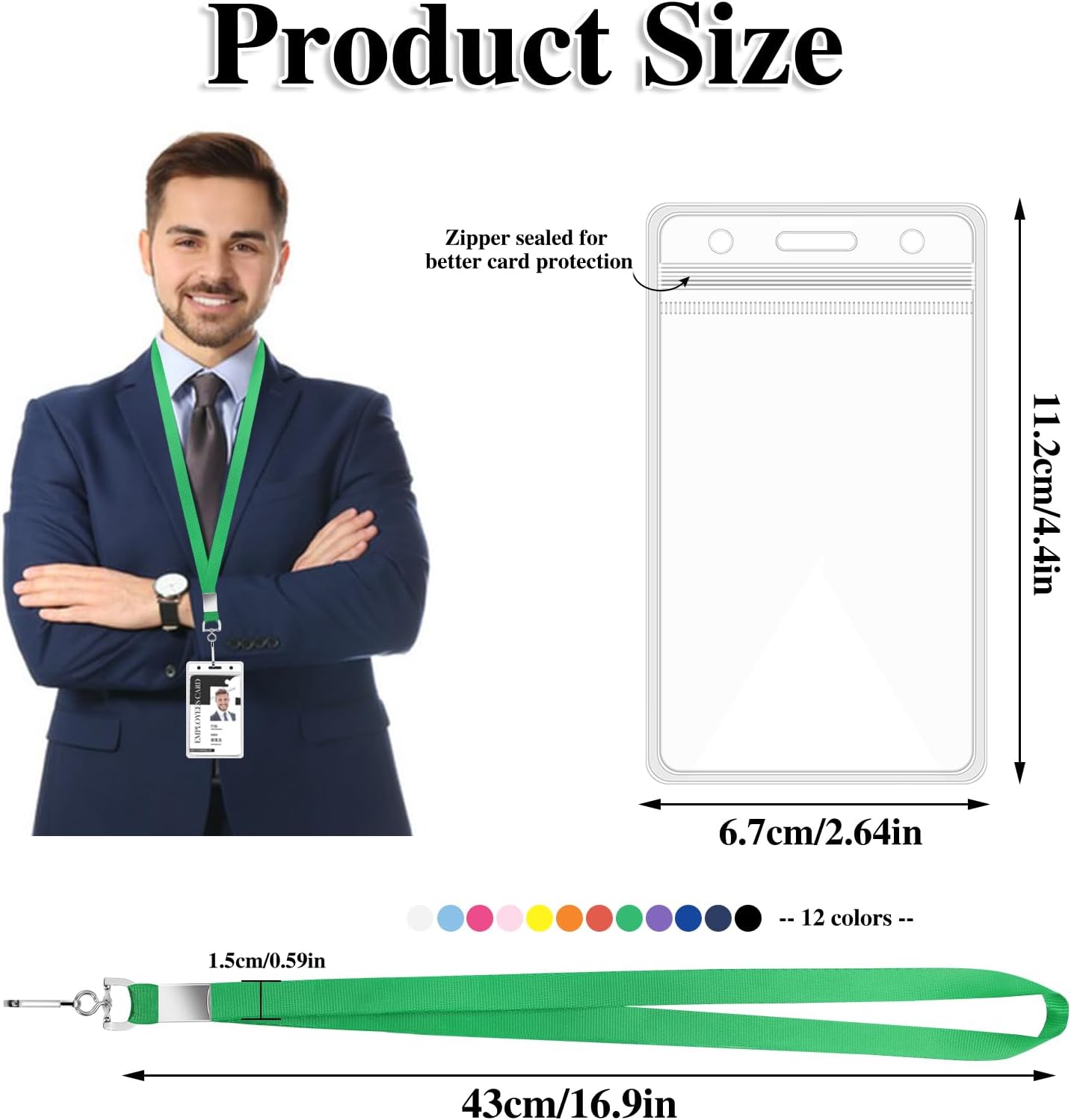 36 Pack Lanyards for ID Badges Cruise Lanyard for Ship Cards with Waterproof ID Badge Holder Cruise Essentials 2025 (12 Colors)