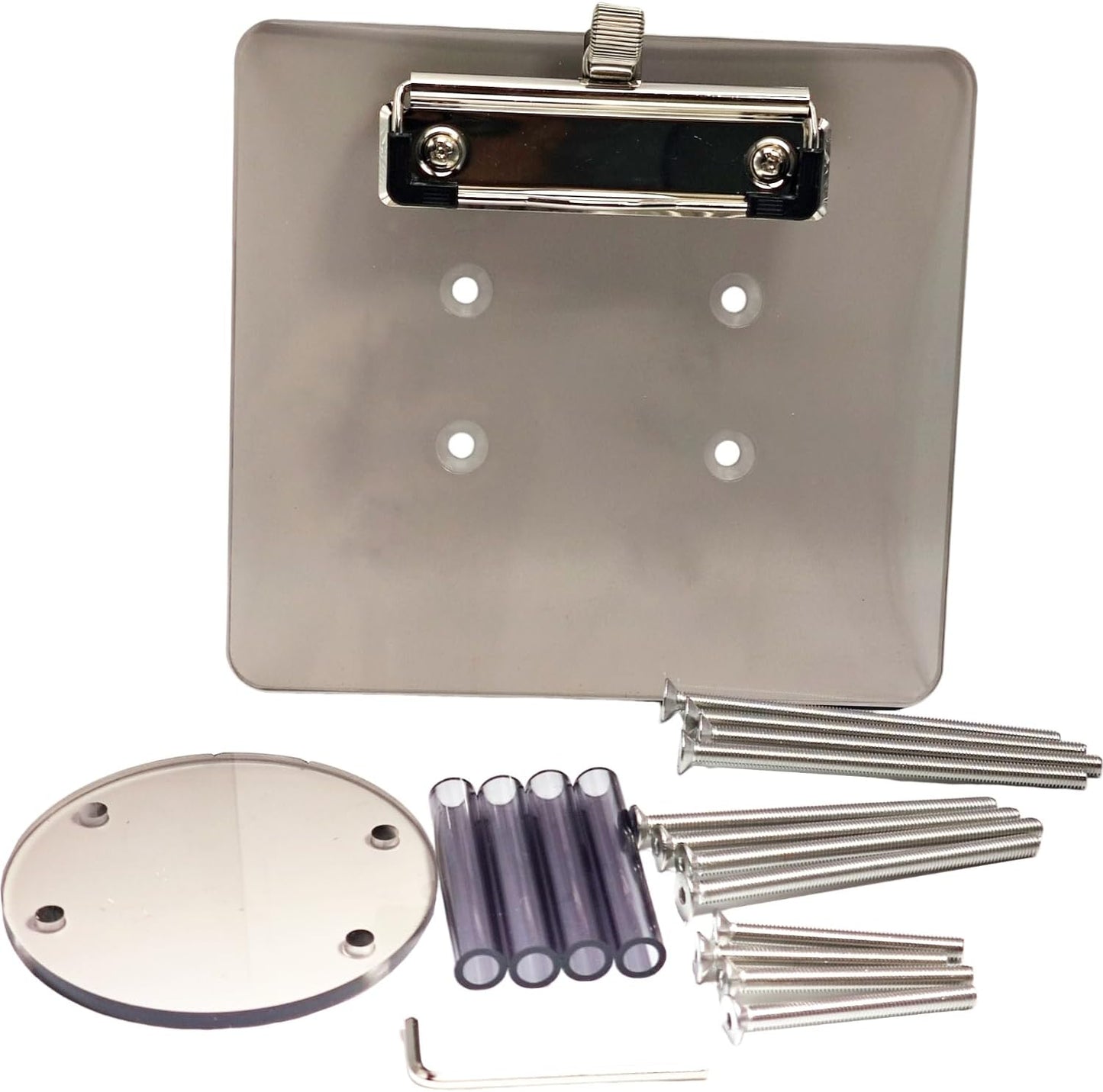 Beige Acrylic 5mm Thickness Golf Cart Scorecard Holder w/Pencil Holder & Clamp Compatible with EZGO TXT/RXV Club Car DS/Precedent Yamaha and Other Golf Cart Steering Wheel with 5-6 Holes