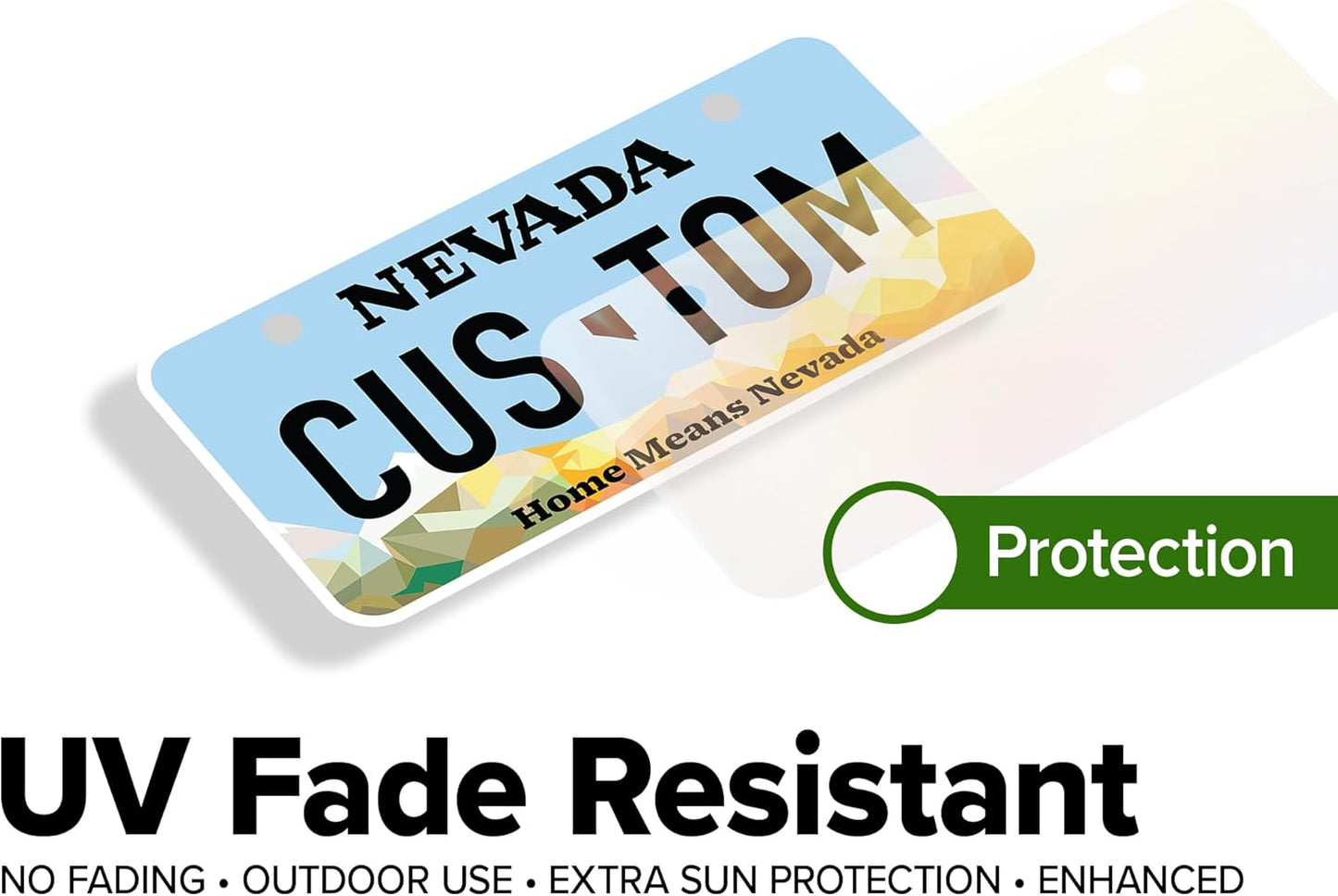 Mini License Plates, Personalized License Plates, Custom for Car, Bikes, ATV, Kids Car, Golf Cart, Jeep, 2x4 Inch, Rust-Free Fade Resistant Aluminum, USA Made by My Sign Center (Nevada)