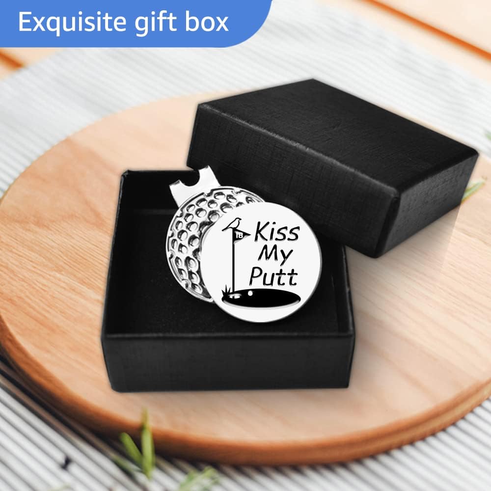 Strong Woman Golfer Ball Marker with Magnetic Hat Clip, Funny Golf Accessories Gifts for Proud Women, Novelty Birthday Gifts for Women Golfer Fan