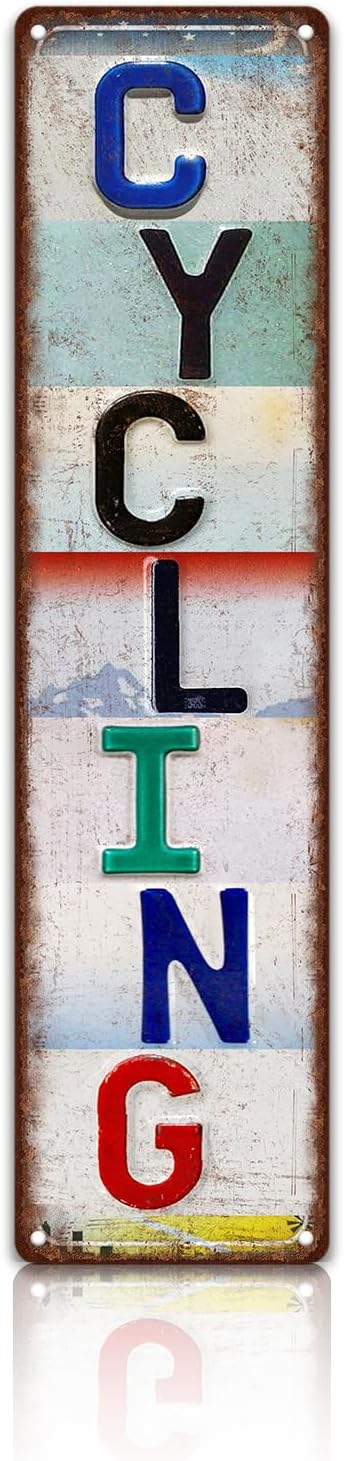 Vintage Sport Street Sign Cycling Wall Decor Metal Tin Signs Poster