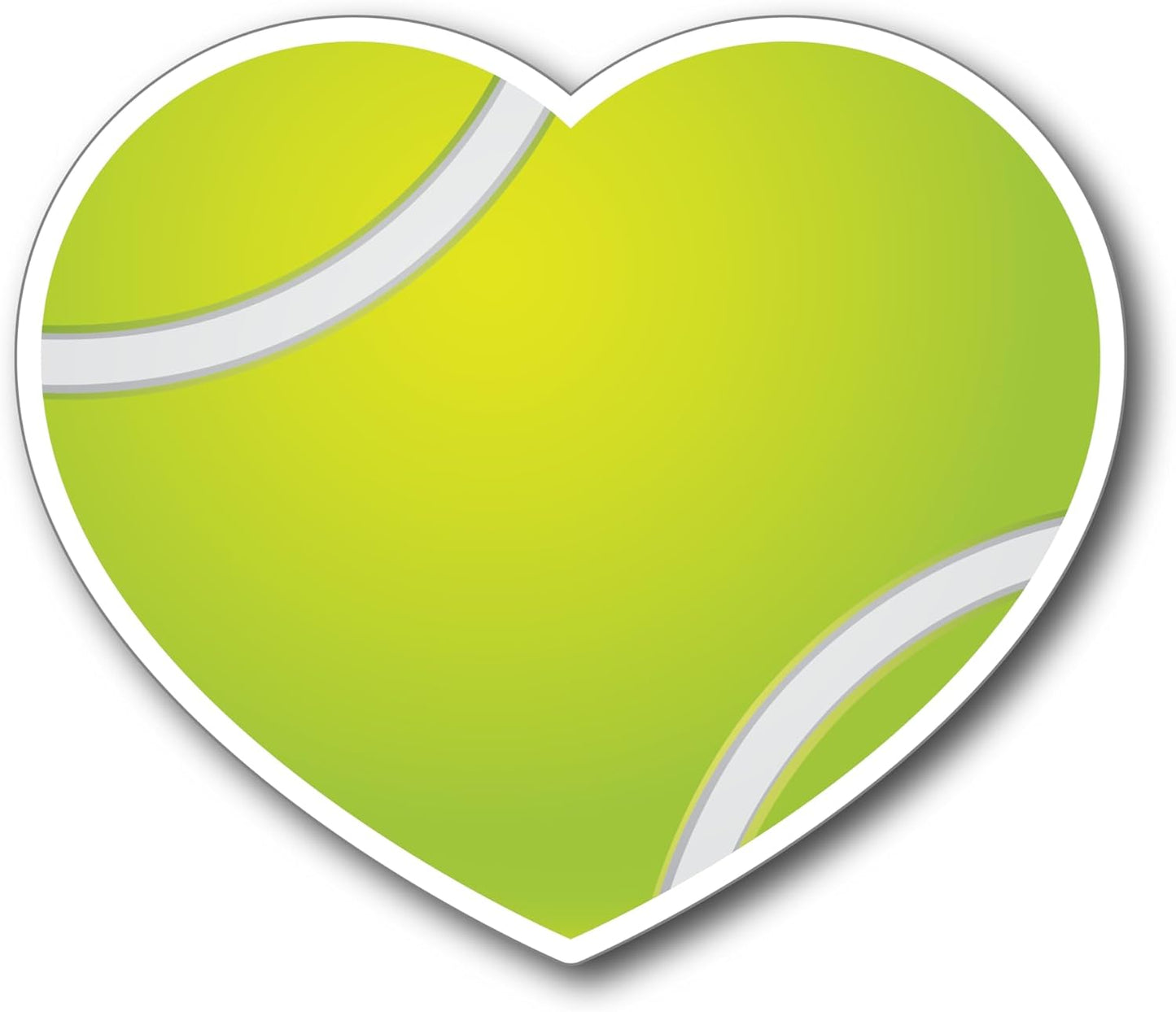Tennis, Pickleball & Golf Decorative Magnets – Fun Sport-Themed Fridge Magnets, Locker Magnets, Car Magnets, Office Décor – Tennis Ball, Pickleball, Golf Ball & Heart Designs (Green Tennis Ball Heart)