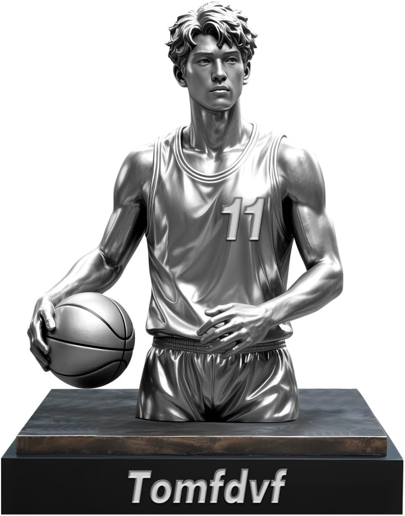 Personalized Basketball Acrylic Ornament Sign with Name Number Custom Basketball Player Flat Desk Sign Sports Lovers Acrylic Plaque Home Garage Men Cave Desk Decor Gifts for Birthday Christmas