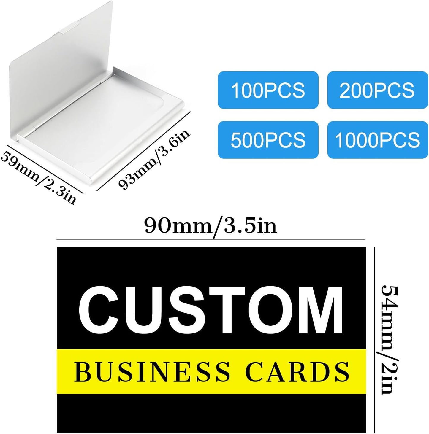 Custom Barbershop Business Cards Customizable with Logo Photo Personalized Customize for Small Business Customized Waterproof Double Sided Cards 100 200 500 1000