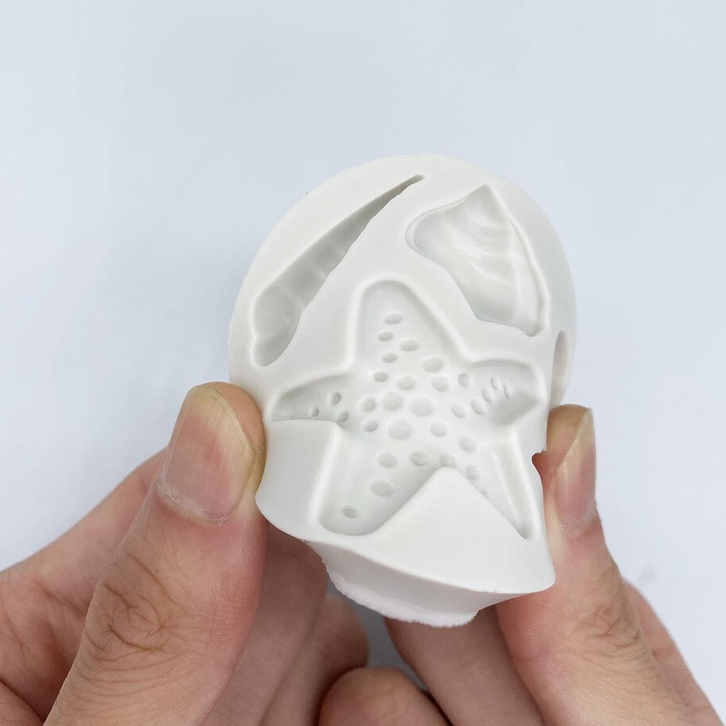 4 PCS Marine Theme Cake Fondant Silicone Mold Seashell Conch Starfish Baking Molds for DIY Cake Decoration Chocolate Candy Polymer Clay Crafting Projects