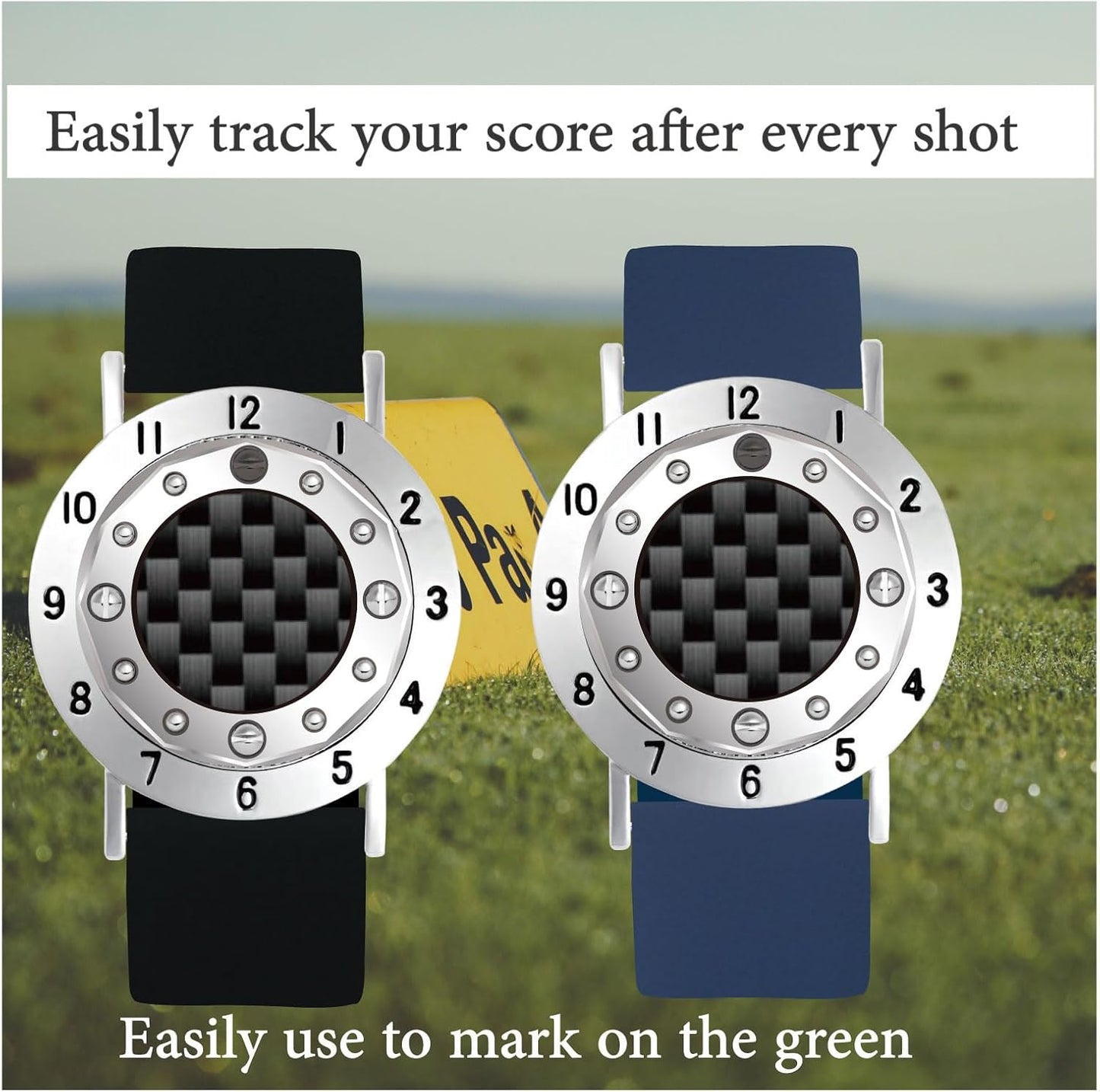 Golf Ball Marker with Carbon Fiber Ball Marker Bracelet, Golf Accessories, Golf Gifts, Golf Counter for Men Women