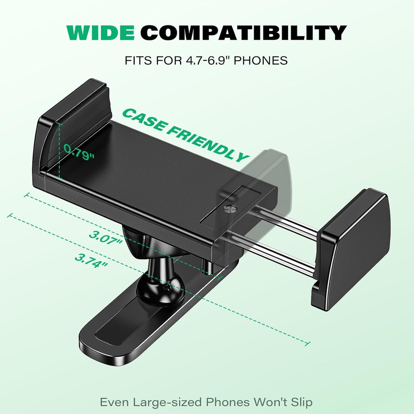 Aluminum Alloy Golf Cart Phone Holder with Safety Lock, Heavy Duty Magnetic Golf Phone Mount for EZGO/Club Car/Yamaha/Icon, Golf Cart Accessories Gifts for Men Women [Phone Case Friendly]