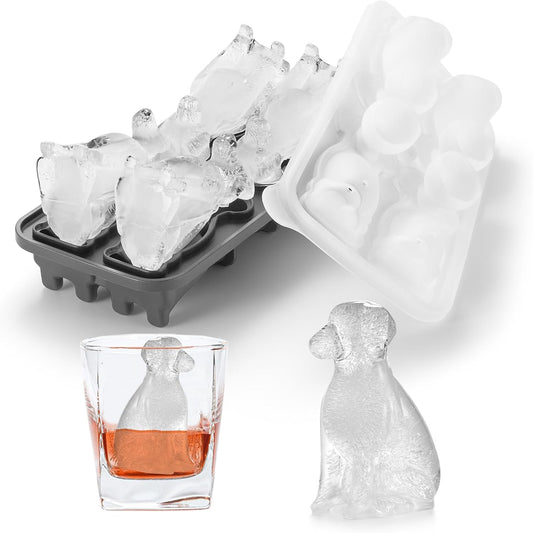 Nax Caki Golden Retriever Dog Ice Cube Mold Fun Shapes, Golden Retriever Gifts for Women, Cute Large Craft Ice Mold, Big Dog Ice Cube Trays for Whiskey Cocktails Bourbon