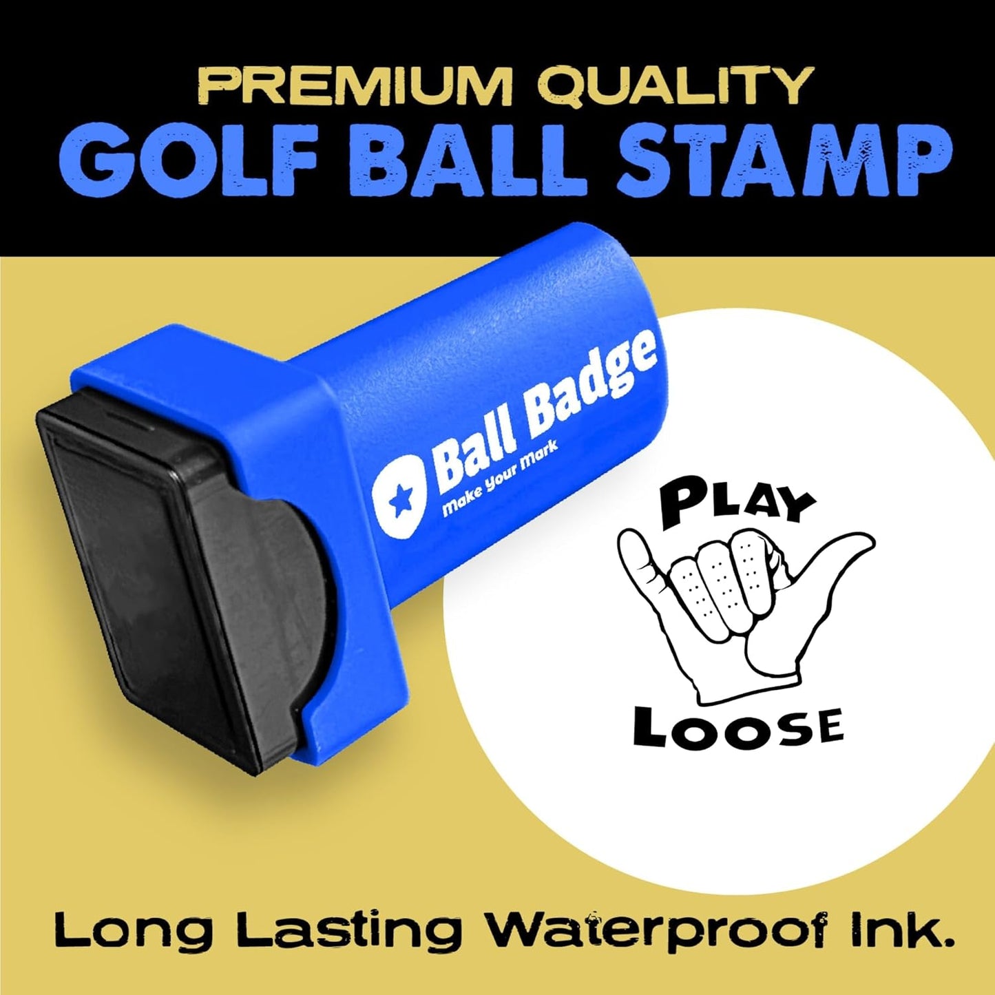 Ball Badge - Golf Ball Stamp (The Golf Series), Golf Ball Marker, Reusable Golf Ball Marking Tool to Identify Golf Balls