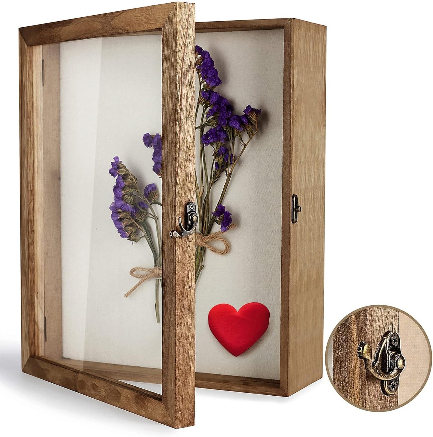TJ.MOREE Shadow Box Display Case 11 x 14 Shadowbox Frame with Linen Back Memorabilia Bouquet Medals Photos Memory Box for Keepsakes