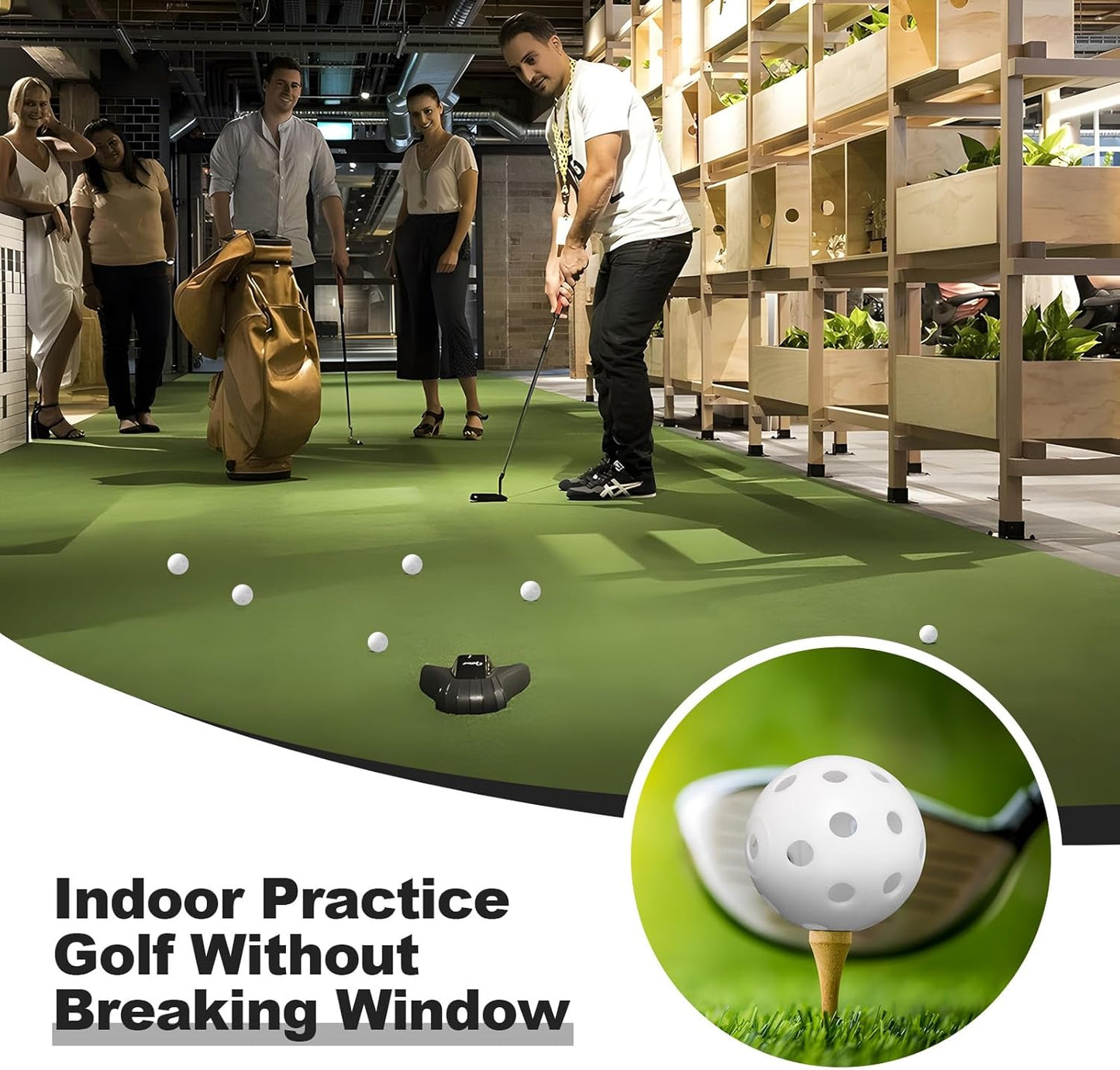 THIODOON Practice Golf Balls Limited Flight Golf Balls 40mm Hollow Plastic Golf Training Balls Colored Airflow Golf Balls for Swing Practice Driving Range Home Use Indoor