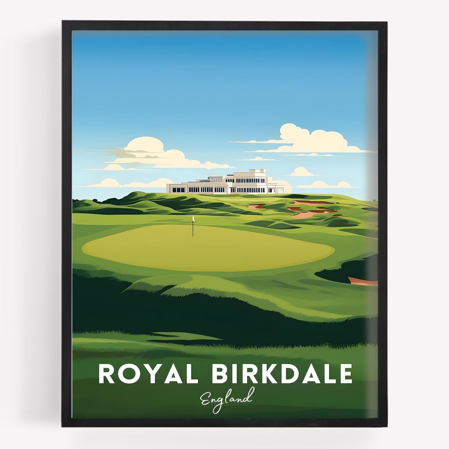 Golf Course Premium Giclee Fine Art Prints - Augusta, Pebble Beach, Pinehurst, Golf Course Posters, Golf Wall Art, Aesthetic Poster for Home Office Decor, Ready to Frame